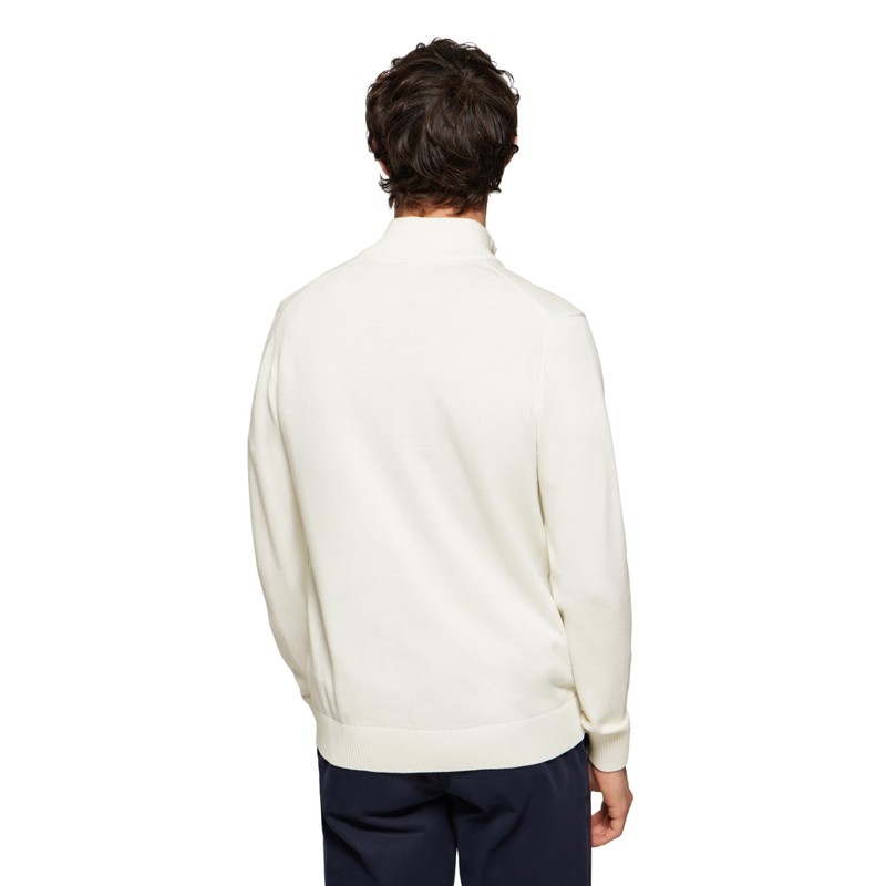 Polo Club Men's Basic Pullover Beige with Zip - 100%