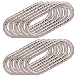 BIKICOCO 2'' Metal Oval Ring Buckle Loops Non Welded for Leather Purse Bags Handbag Straps, Silver - Pack of 10