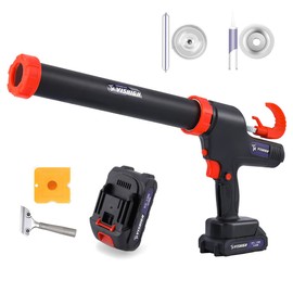 VISHIGH Cordless Caulking Gun, 21V Electric Caulk and Adhesive Gun for 10oz-20oz/300-600ml Cartridges and Sausage Packs with 2 Battery and Anti-Dripping VH-CG01