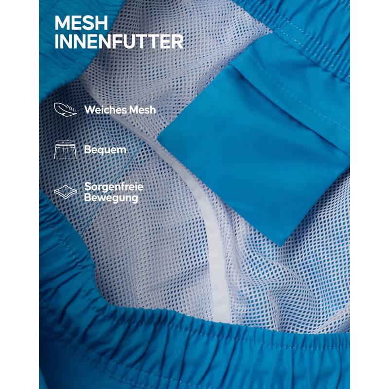 DANISH ENDURANCE Men's Swimming Trunks with Mesh Lining, Swimming Shorts