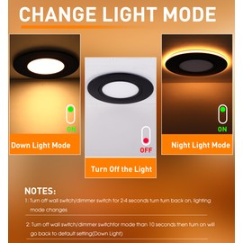 [4 Pack] CLOUDY BAY 6 inch 5 Color Swivel LED Gimbal Recessed Light with Night Light,12W CRI80+ 850LM,2700K/3000K/3500K/4000K/5000K,Canless Angled Adjustable Ceiling Downlight,Black