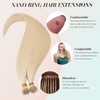 Benehair Nano Ring Hair Extensions Real Human Invisible Remy Straight