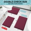 Smiry Memory Foam Toilet Rugs U-Shaped 24x20, Extra Soft Absorbent