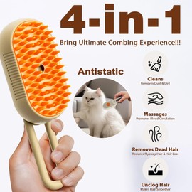 Cat Steam Brush for Shedding Cat Steam Brush Spritz Defur Comb for Cats With Shedding Steamy Pet Hair Brushes Indoor Steamer Dog Steaming Cepillo Para Gatos Con Vapor Misting Pets