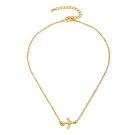 Cute Airplane Charm Pendant Necklace for Women Men 14k Gold Plated Dainty Plane Model Flight Attendant Pilot Adjustable Link Chain Simple Statement Choker Trendy Aviation Traveler Everyday Jewelry