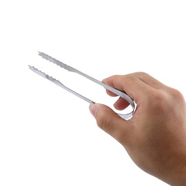Jiawu Quality-Stainless Steel Ice Shovel Pliers for Buffet Bar Parties, Easy-to-use Kitchen Tool for Different Foods, Solid and Light (5*Tweezers)