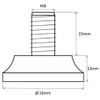AERZETIX: 4 x Furniture Feet Adjustable M8 for Screwing Diameter