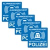 Pack of 5 Alarm Secured Stickers, Onward Switching to the
