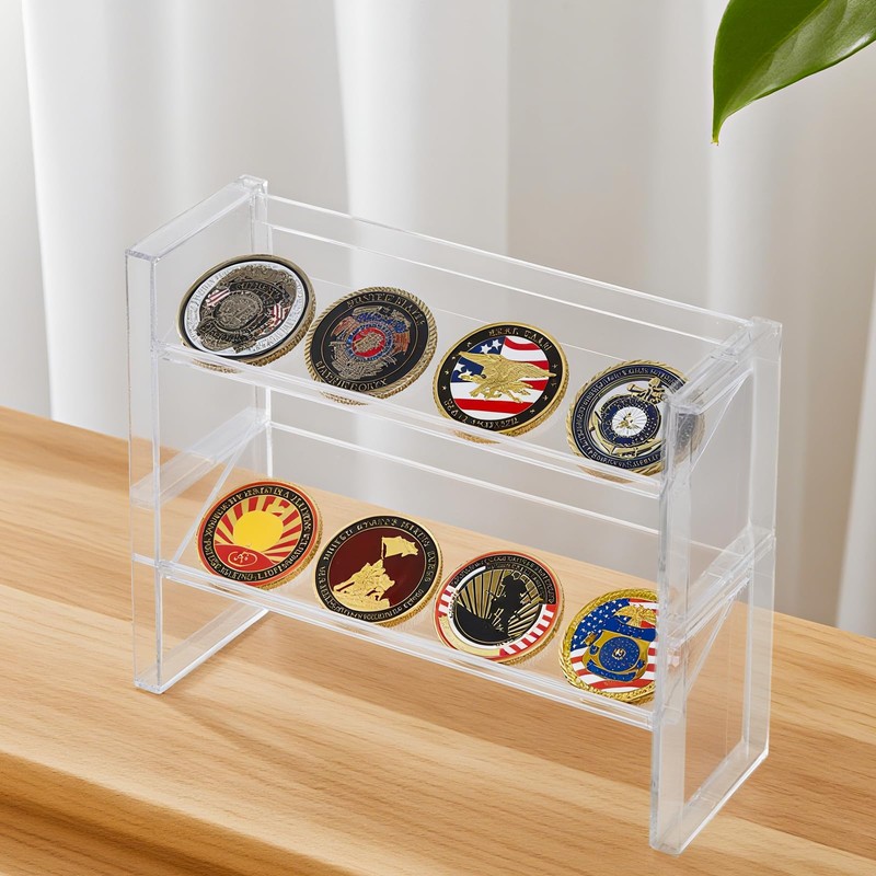 Challenge Coin Holder,Large Coin Display Case,Commemorative Coins Organized Badge Collection