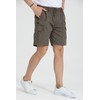 Kendindza Men's Cargo Shorts with Pockets, Zip and Drawstring -