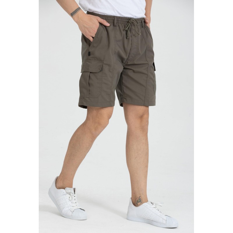 Kendindza Men's Cargo Shorts with Pockets, Zip and Drawstring -