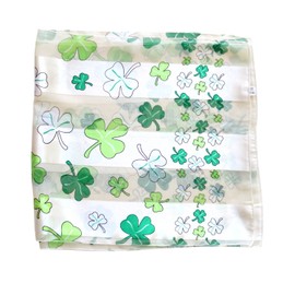 Shamrock St Patricks Day Scarf Shamrock print scarf (White)