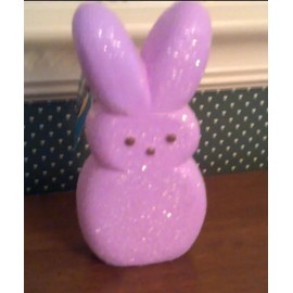 Bethany Lowe 6” Peeps Pastel Purple Easter Bunny Figure W Sugar Glitter NWT