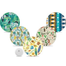 funpatch Freestyle Libre 3 Plasters, Pack of 20, Waterproof Libre 3 Sensor Plasters, Full Coverage Patch, Hypoallergenic & Latex-Free, 15 Days Long Stay without Glue in the Centre, Summer Mood