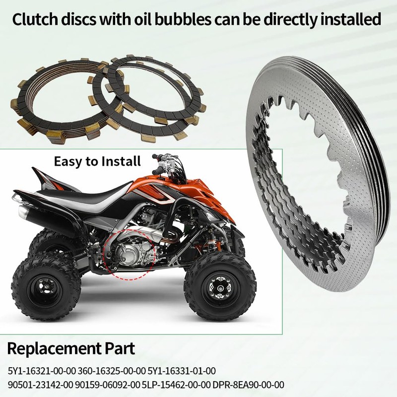 Clutch Kit Heavy Duty Springs & Cover Gasket For Raptor