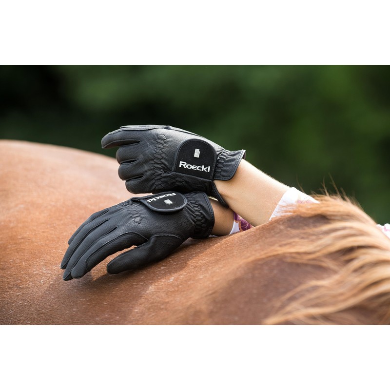 Roeckl Sports equestrian gloves ROECK-GRIP PRO, summer riding glove, white