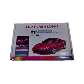 Lychee 7-farbiges LED-Unterbau-Neonlicht-Set für Unterbodenbeleuchtung mit Sound-Active-Funktion und kabelloser Fernbedienung