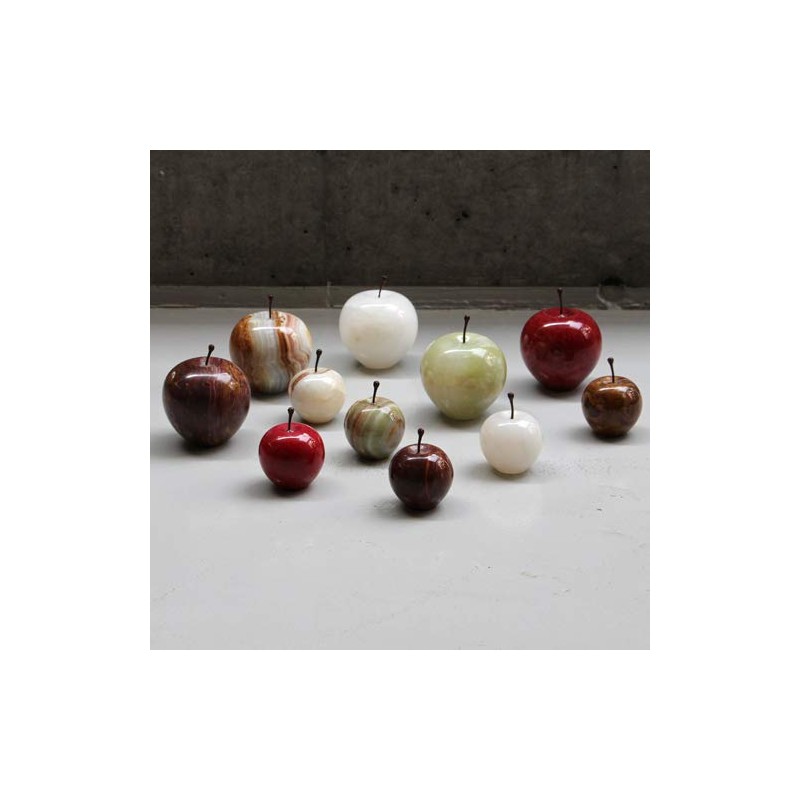 Marble Apple Large Marble Apple Large Stripe Interior Marble Paperweight