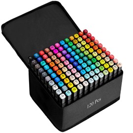 ZECHOMA 120 Colors Alcohol Markers Artist Drawing Art Dual Tip Markers Perfect for Kids Boys Girls Students Adult