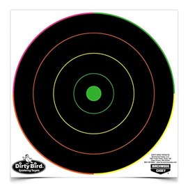 Birchwood Casey Dirty Bird Bull's-Eye Milticolor Splatter Targets Practice Shooting for Indoor and Outdoor Use, 8" - 20 TARGETS