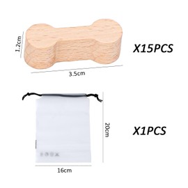 15 Track Connectors with 1 Piece Storage Bag, Train Track Connector Fixtures, Wooden Train Track Accessories, Loose Track Accessories, Ages 3+.