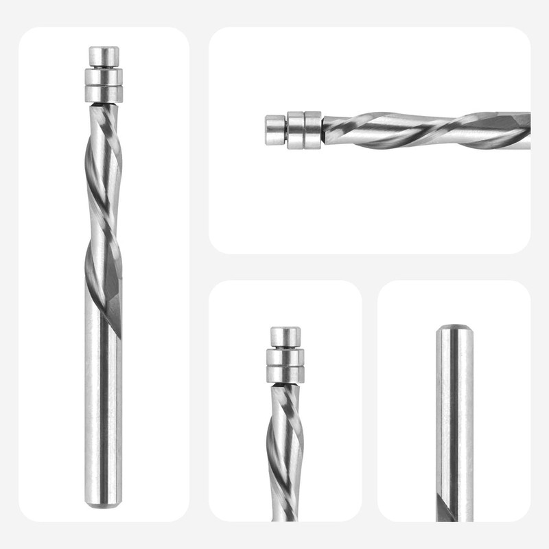 SpeTool Extra Long Down Cut 1/4 Shank Carbide Flush Trim