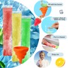 FEBSNOW 100 Ice Lolly Bags Disposable Ice Popsicle Mold Bags,