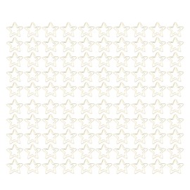 100 Stück Goldene Büroklammern, Galvanik-Metall-Büroklammern, Kleine Organisationsklammern für Dokumente, Fotos, Tickets, Büro, Schulbedarf(Stern)