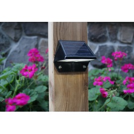 Classy Caps SL178 Deck and Wall Solar Deck & Wall Light, Black