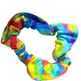 Cotton Scrunchies for Women - Fashion Hair Accessories - Color: rainbow, size: 1