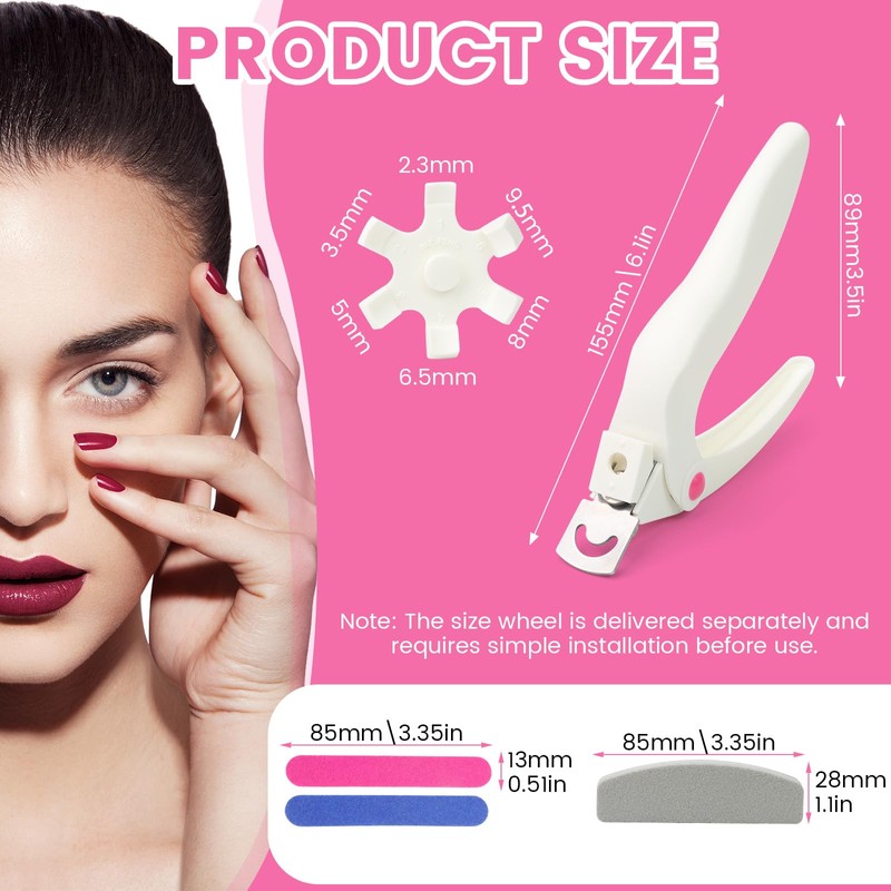 Professional Acrylic Nail Clipper, Stainless Steel Artificial Nail Clippers, Adjustable