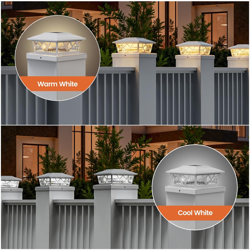 APONUO Solar Post Cap Lights 12 Pack for 4x4 5x5