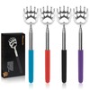 (4-Pack) Extendable Back Scratchers - Metal Claws with Telescopic Rubber
