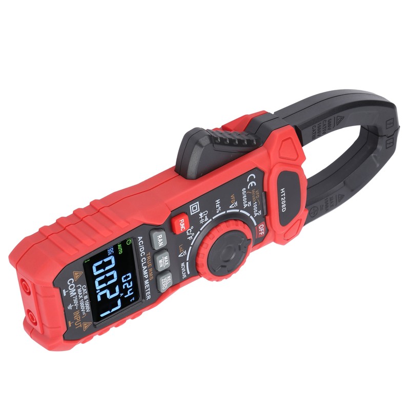 HT208D 6000 Count AC/DC Digital Clamp Meter Multifunctional Multimeter for