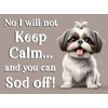 Shih Tzu pet dog funny flexible fridge magnet Christmas stocking