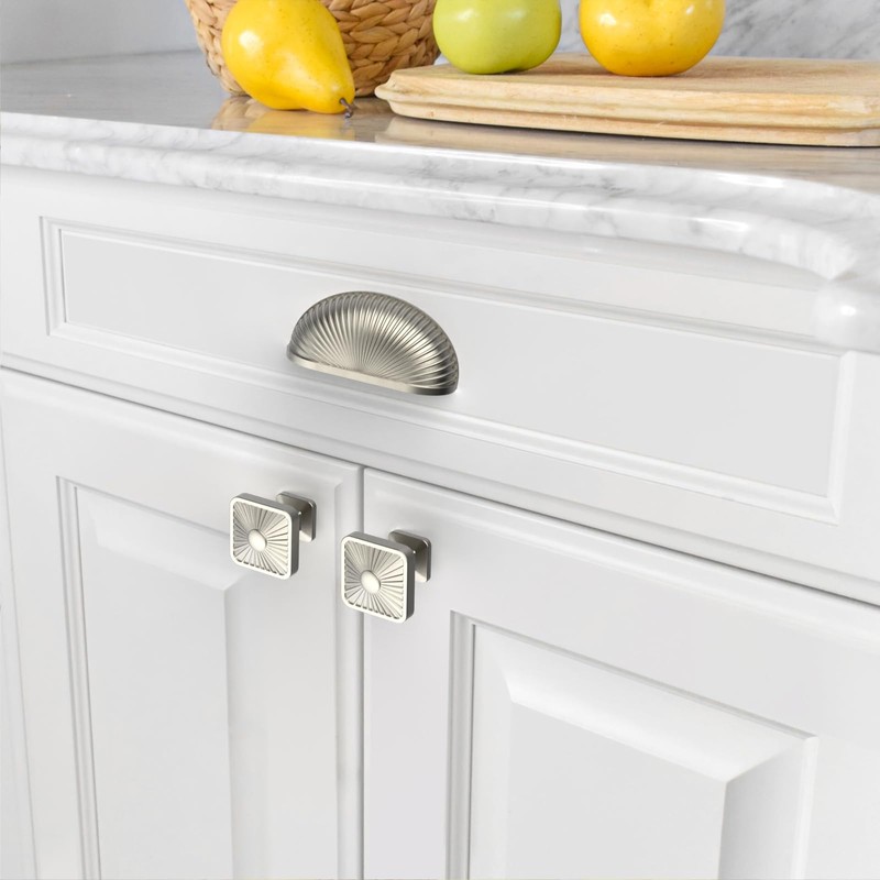 Asidrama 10 Pack Brushed Satin Nickel Kitchen Cabinet Knobs, Cabinet