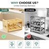 MinBoo Adjustable Can Organizer Rack, Two Tier Bamboo Stackable FIFO