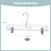 20 Pcs Clear Plastic Pant Hangers with Clips - 14"