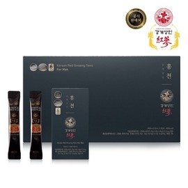 강개상인 홍삼농축액 홍 천(10ml x 60포) 6년근 스틱형 녹용 산수유열매 복분자 함유 Gangaesangin Red Ginseng Extract Red Cheon (10ml x 60 Sachets) 6-Year-Old Stick Type with Deer Antler, Cornelian Cherry Fruit, and Raspberry