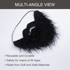 Yan Dream Black Fake Beard with Mustache Big Full Grey