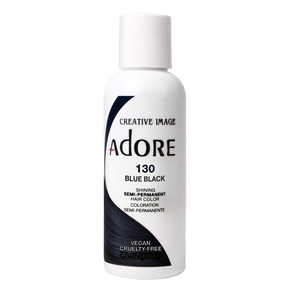 Adore Semi-Permanent Haircolor #130 Blue Black 4 Ounce (118ml) (3