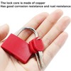 2 Pack Keyed Padlock Luggage Locks Red ABS Plastic Covered