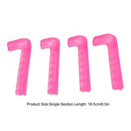 Vbestlife Fundas para Patines, 4 Protectores para Patines de Hielo, Antideslizantes, de Plástico Suave, Ajustables para Hockey(Rosa roja)