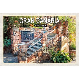 Ontrada Tin Sign 20 x 30 cm Domed Gran Canaria Spain Finca Montecristo Decorative Gift Sign