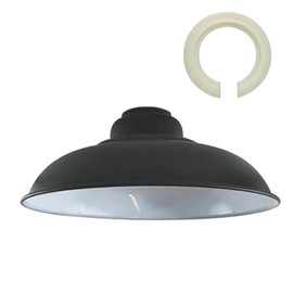 LEDSone Industrial Pendant Ceiling Light Shade, Retro Kitchen Pendant Ceiling Lights Vintage Metal Loft Bar Hanging Chandelier Lighting Rustic Pendant Lamp Shade (Grey)