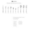 KEAWELL Premium Astra Flatware Set, 45-Piece Silverware Set for 8,