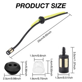SWYSGS Universal Petrol Filter Kit Petrol Hose Seal for Brush Cutter Trimmer Mower Brush Cutter Hedge Trimmer Pole Pruner