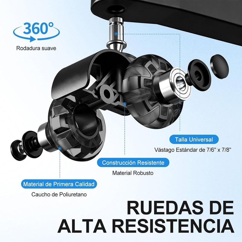 Ruedas para Silla de Oficina,5 Pcs Llantas para Silla Uso