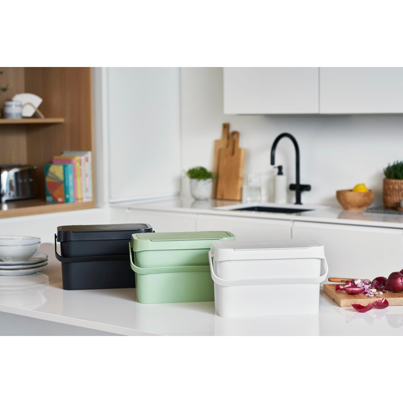 SmartStore Bioabfallbehälter 5 L | Grün | Küchenrecycling und Kompost