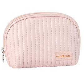 GeorgeX Bolsas de Cosméticos para Mujer, Bolsa de Tocador Neceser Portátil Estuches de Viaje para Maquillaje Viajar Bolsas de Mujer(Rosa)